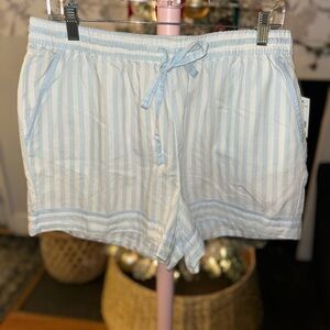 🖤NWT DIP Striped Blue and White Women's PJ Shorts